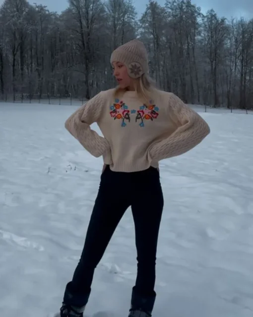Strickpullover Winterflower