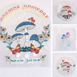 Sun Catcher Sticker Mushroom Universe