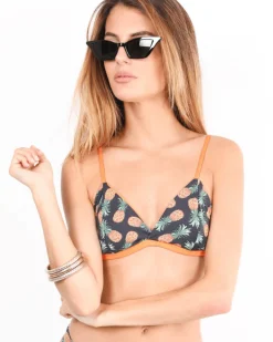 Triangel Bikinioberteil Black Pineapple