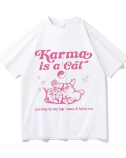 T-Shirt Karma is a Cat