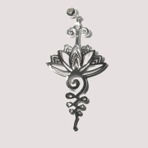 Unalome Lotus Kraft Anhänger | Silber 925