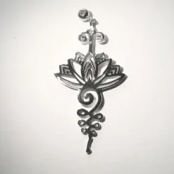 Unalome Lotus Kraft Anhänger | Silber 925