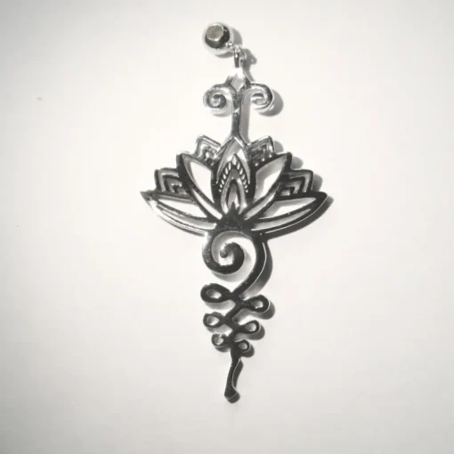 Unalome Lotus Kraft Anhänger | Silber 925