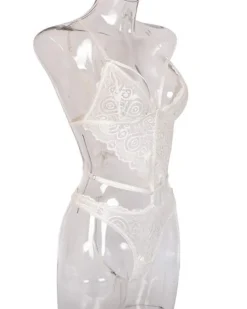 Weisser Spitzen Bodysuit Blanca