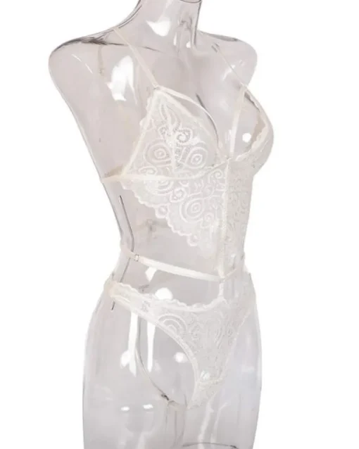 Weisser Spitzen Bodysuit Blanca