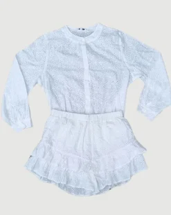 Weisses Set Shorts & Bluse Halina