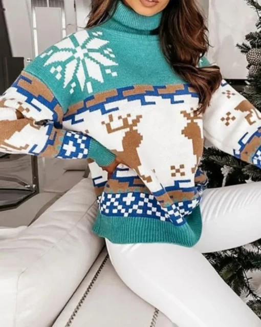 Winterpullover Reindeer & Snowflake