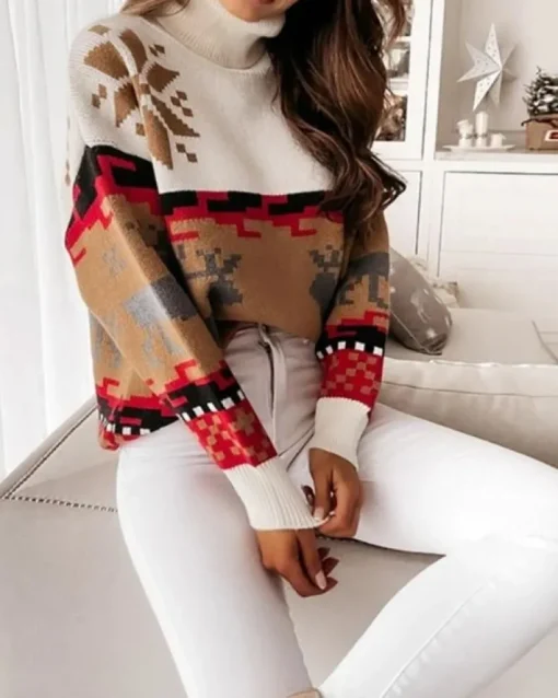 Winterpullover Reindeer & Snowflake