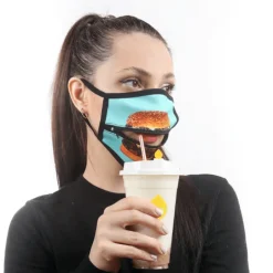 Zipper Gesichtsmaske Burger