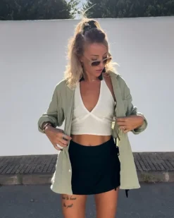 Zweiseitiges Baumwolle Top Alexi