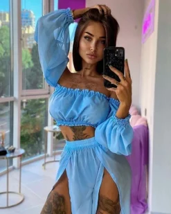 Zweiteiler Mesh Kleid Marbella