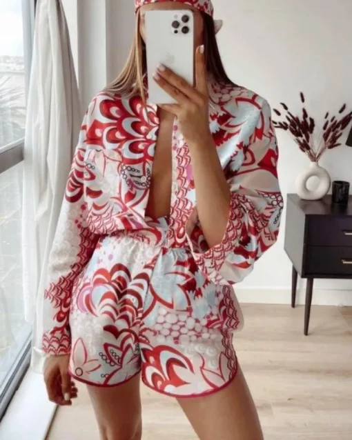 Zweiteiler Set Shorts & Bluse Ischia